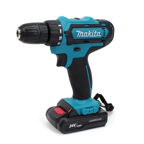 Шуруповерт Makita 550 DWE (24V, 5.0 АН) Акумуляторний шуруповерт Макіта, дриль шуруповерт 550 DWE с набором фото