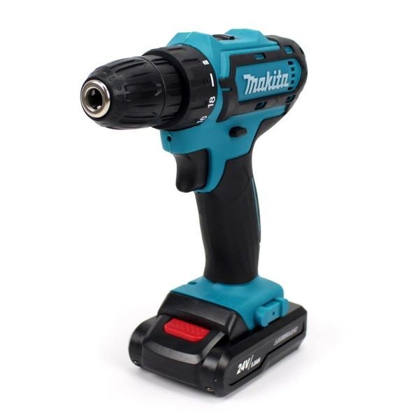 Шуруповерт Makita 550 DWE (24V, 5.0 АН) Акумуляторний шуруповерт Макіта, дриль шуруповерт 550 DWE с набором фото