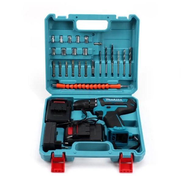 Шуруповерт Makita 550 DWE (24V, 5.0 АН) Акумуляторний шуруповерт Макіта, дриль шуруповерт 550 DWE с набором фото