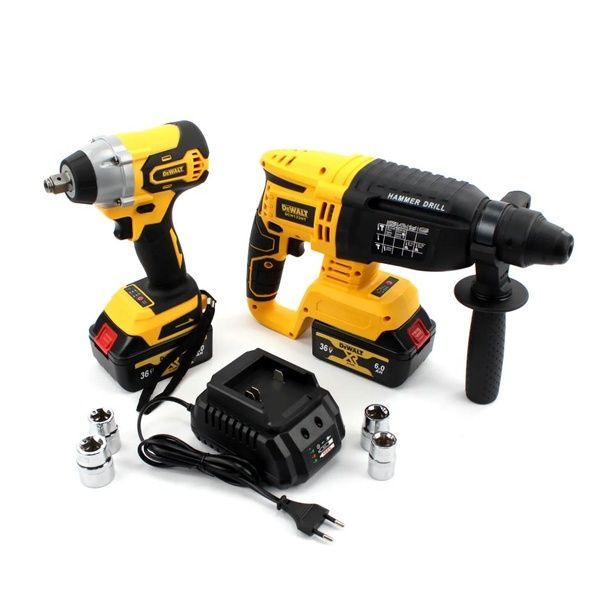 Набір 2в1 DeWalt 36V (Перфоратор DCH133NT + Гайковерт DCF892P2T) Набір 2в1 Деволт 3766 фото