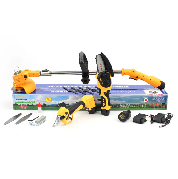 АКБ набор 3в1 DeWalt (триммер DCMST152N 24V + секатор DCMP240P1 12V + мини пила DCM150N 12V) 57889 фото