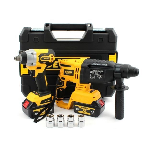 Набір 2в1 DeWalt 36V (Перфоратор DCH133NT + Гайковерт DCF892P2T) Набір 2в1 Деволт 3766 фото