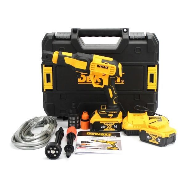 Аккумуляторная ручная мойка DeWalt DCPW550B (36V, 6Ah, 26bar), АКБ мойка Девольт 550B фото
