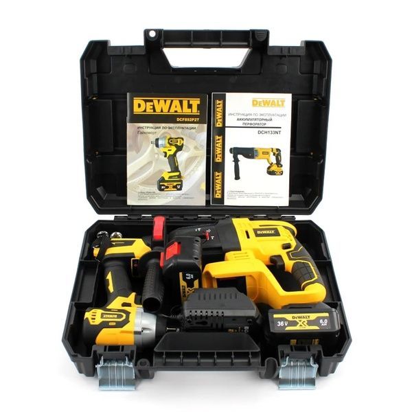 Набір 2в1 DeWalt 36V (Перфоратор DCH133NT + Гайковерт DCF892P2T) Набір 2в1 Деволт 3766 фото