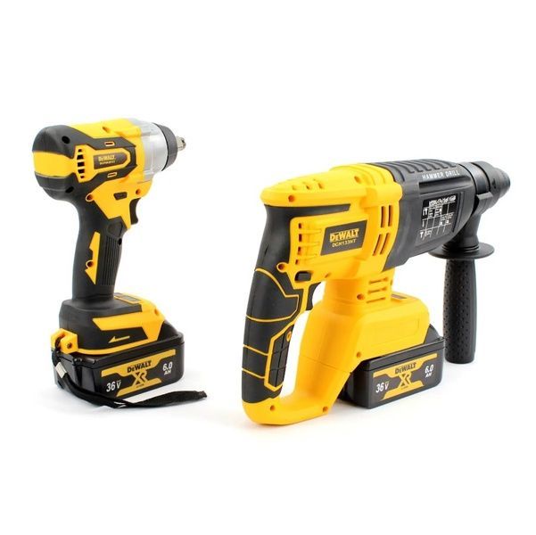 Набір 2в1 DeWalt 36V (Перфоратор DCH133NT + Гайковерт DCF892P2T) Набір 2в1 Деволт 3766 фото