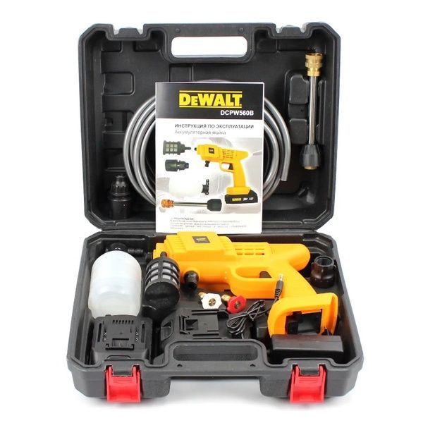 Акумуляторна ручна мийка DeWalt DeWalt DCPW560B (24V, 5Ah, 26bar), АКБ мийка Деволт DCPW560B фото