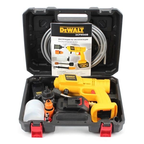 Акумуляторна ручна мийка DeWalt DeWalt DCPW540B (36V, 6Ah, 26bar), АКБ мийка Деволт DCPW540B фото