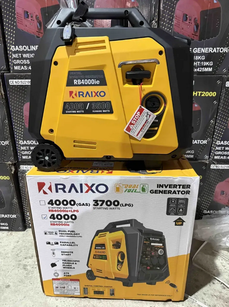 Инверторный генератор Raixo RB4000ie 4.0 кВт с электростартером и пультом ДУ, тихий бензиновый генератор RB4000ie (3.5-4.0 кВт) фото