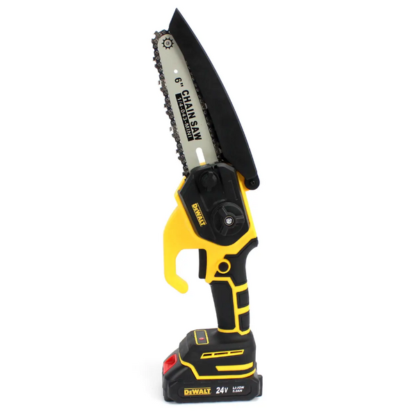 Аккумуляторная мини пила DeWalt DCM170N (24V, 5AH, шина 15 см) с бесключевой натяжкой цепи DCM170N  фото