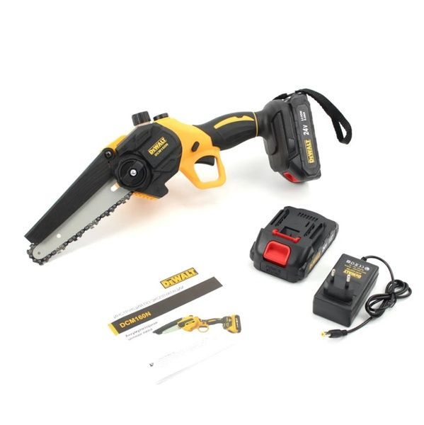 Акумуляторна міні-пила DeWalt DCM160N (24V, 5Аh, шина 15 см) з напівавтоматичним мастилом ланцюга 35346 фото