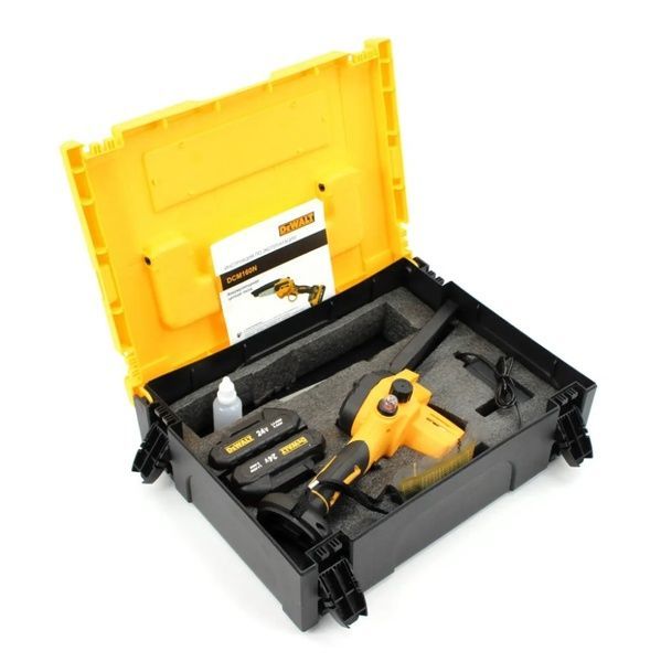 Акумуляторна міні-пила DeWalt DCM160N (24V, 5Аh, шина 15 см) з напівавтоматичним мастилом ланцюга 35346 фото