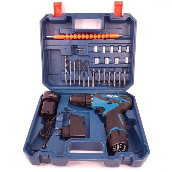 Шуруповерт Makita DF330DWE (12V 2Ah) с набором бит, сверл, насадок. Аккумуляторный шуруповерт Макита 51 фото