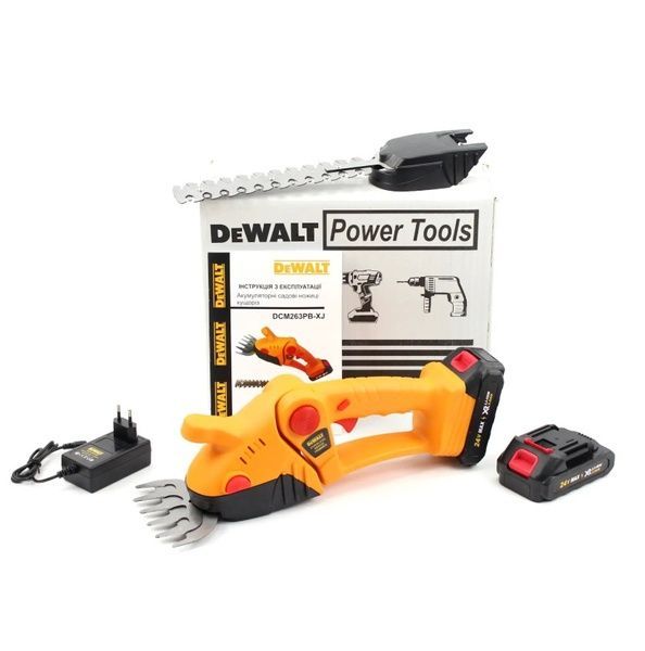 Акумуляторні ножиці-кущоріз DeWalt DCM263PB-XJ (24V, 5AH), АКБ ножиці для трави та кущів Деволт 263PB фото