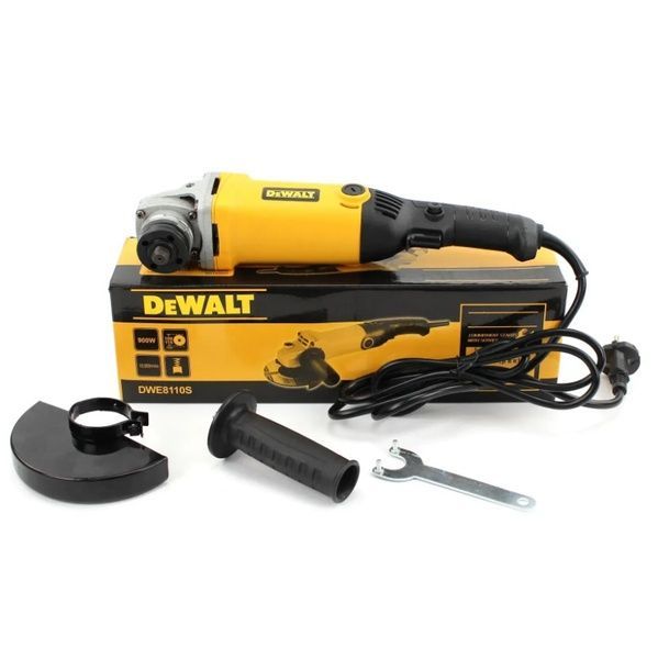 Болгарка DeWalt DWE8110S (900 Вт, 125 круг) Угловая шлифовальная машина с регулятором оборотов Деволт DWE8110S фото