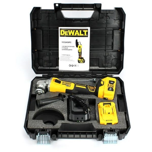 Акумуляторна болгарка DeWalt DCG409P2 (36V, 6AH) з регулятором, АКБ УШМ Девольт, УШМ Деволт DCG405NT фото