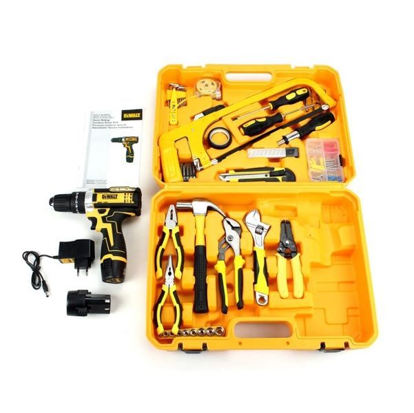 Ударний шуруповерт DeWALT DCD680 (12V 2AH) з великим набором інструментів (КІТ-9) Деволт КИТ-9 фото
