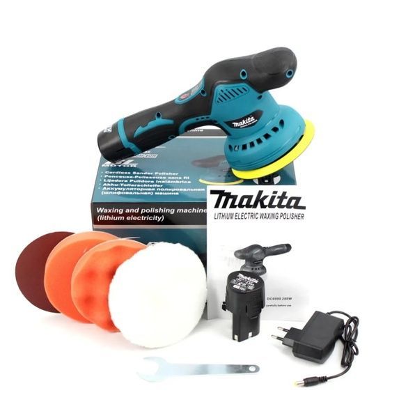 Акумуляторна полірувальна машинка Makita DC6000 (12V, 2AH) Шліфмашина з регулятором обертів Макіта 74557 фото