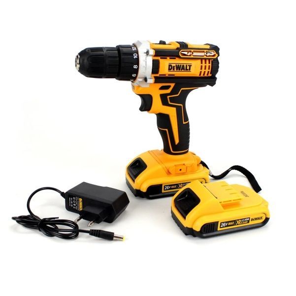 Шуруповерт DeWALT DCD771 (26V, 5AH) з великим набором інструментів. Дриль Деволт DCD771 26V, 5AH фото