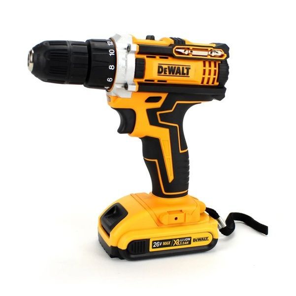 Шуруповерт DeWALT DCD771 (26V, 5AH) з великим набором інструментів. Дриль Деволт DCD771 26V, 5AH фото