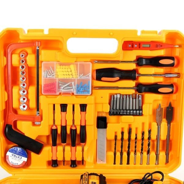 Шуруповерт DeWALT DCD771 (26V, 5AH) з великим набором інструментів. Дриль Деволт DCD771 26V, 5AH фото