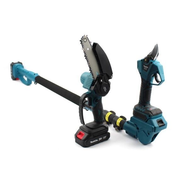 Набор 3в1 АКБ Makita 24V (Пила DUC155HN + Секатор DUP270 Digital+ Телескопическая штанга 2.6м) 7659 фото