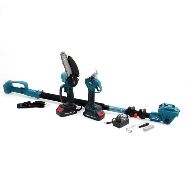 Набор 3в1 АКБ Makita 24V (Пила DUC155HN + Секатор DUP270 Digital+ Телескопическая штанга 2.6м) 7659 фото