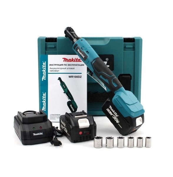 Угловой аккумуляторный гайковерт Makita WR100DZ (36V, 5AH). АКБ гайковерт Макита WR100DZ фото