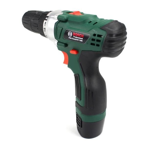 Акумуляторний шурупокрут Bosch PBA EasyDrill 1200 (12V, 2 Ah) з набором інструментів. АКБ шурупокрут Бош PBA 1200 фото