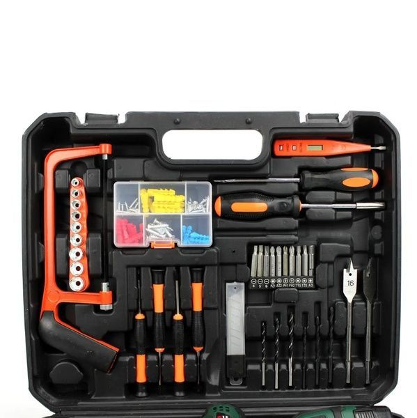 Акумуляторний шурупокрут Bosch PBA EasyDrill 1200 (12V, 2 Ah) з набором інструментів. АКБ шурупокрут Бош PBA 1200 фото