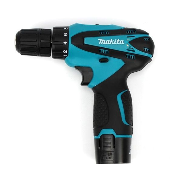 Шуруповерт Makita DF330DWE (12V, 2Ah) з набором інструментів (мультитулс), Акумуляторний шуруповерт Макіта DF330DWE большой набор фото