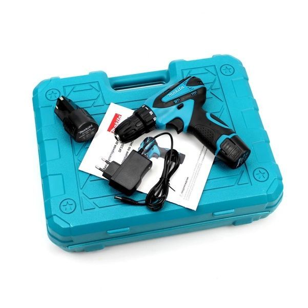 Шуруповерт Makita DF330DWE (12V, 2Ah) з набором інструментів (мультитулс), Акумуляторний шуруповерт Макіта DF330DWE большой набор фото