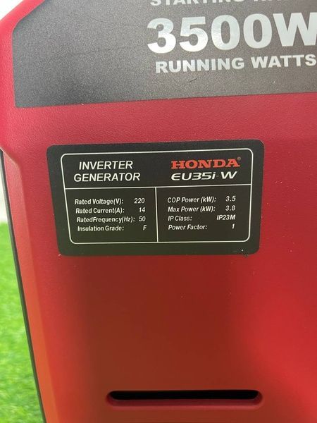 Инверторный генератор Honda EU35i-W 3.8 кВт с ручкой и колесами, тихий бензиновый генератор Хонда EU35i-W(3.5-3.8 кВт) фото