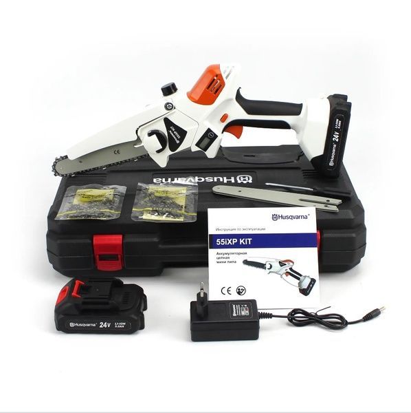 Аккумуляторная мини-пила Husqvarna 55iXP KIT New (24V, 5Аh), с индикатором батареи и автоматической смазкой 55iXP KIT фото