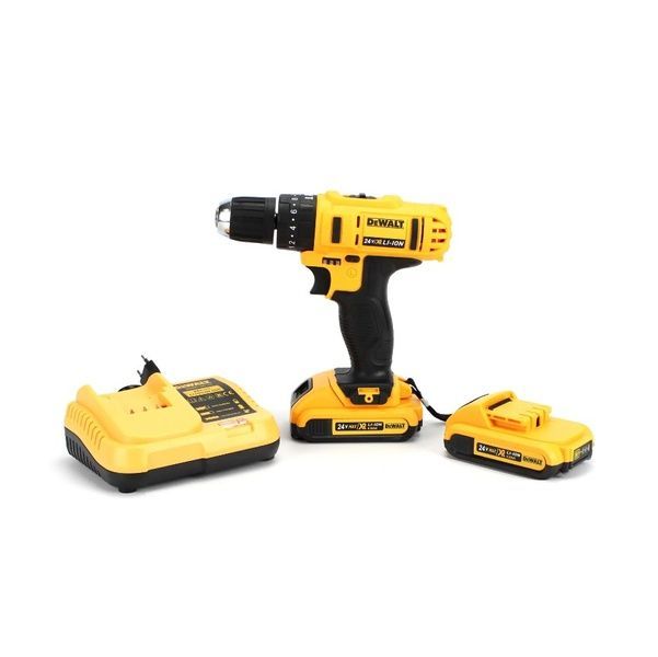 Ударний шуруповерт DeWALT DCD791 (24V, 4AH) з набором інструментів. Акумуляторний шуруповерт Деволт 0632 фото