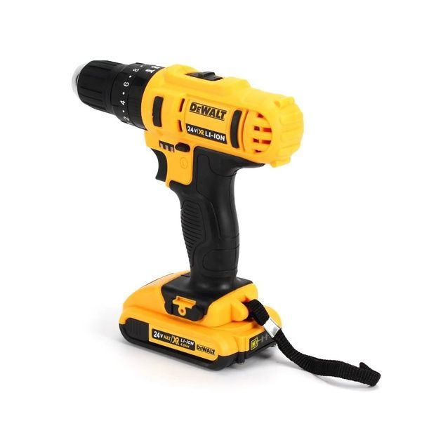 Ударний шуруповерт DeWALT DCD791 (24V, 4AH) з набором інструментів. Акумуляторний шуруповерт Деволт 0632 фото