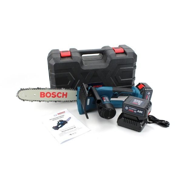 Аккумуляторная цепная мотопила Bosch UniversalChain 36 (36 V 6.0 Ah) в кейсе / Шина 30см Bosch Universal фото