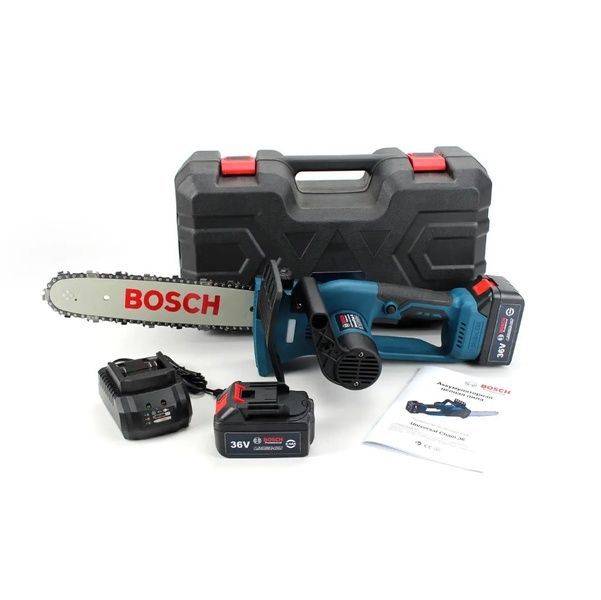 Аккумуляторная цепная мотопила Bosch UniversalChain 36 (36 V 6.0 Ah) в кейсе / Шина 30см Bosch Universal фото