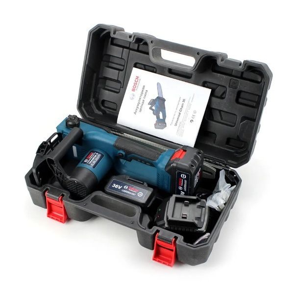 Аккумуляторная цепная мотопила Bosch UniversalChain 36 (36 V 6.0 Ah) в кейсе / Шина 30см Bosch Universal фото
