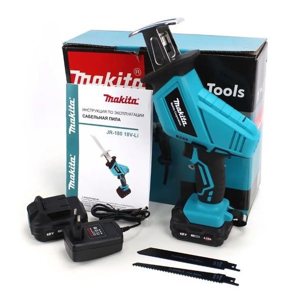 Аккумуляторная сабельная пила Makita JR-180 (18V 4.0Ah). АКБ ножовка Макита JR-180 фото