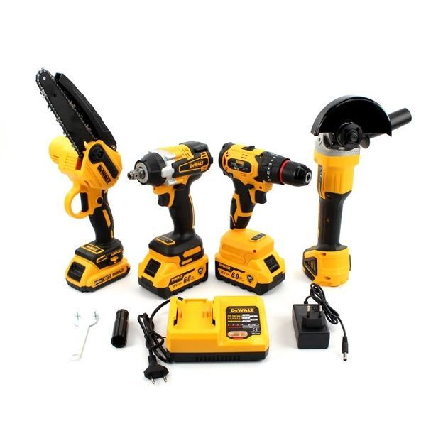 Набор 4в1 АКБ DeWalt 36V (Шуруповерт ударный DCD796 + УШМ DCG405 + Гайковерт DCF894 + Мини-пила DCM160N) 56457 фото