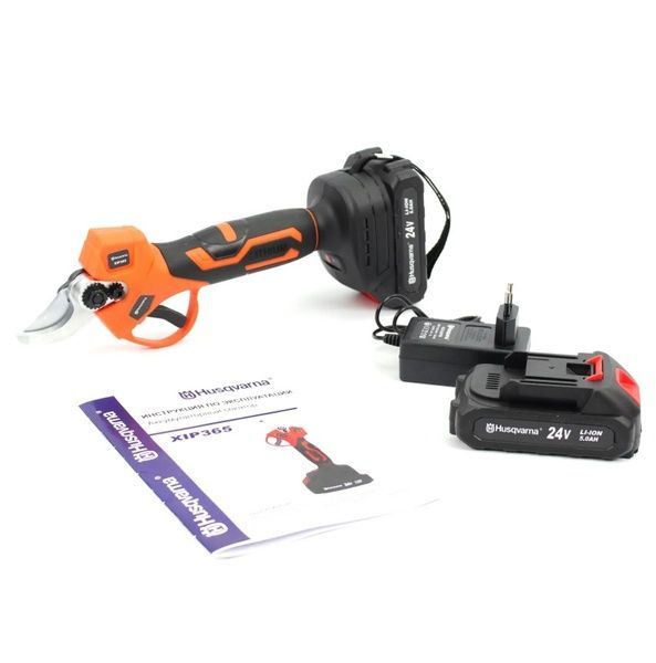 Акумуляторний секатор Husqvarna XIP365 (2АКБ, 24V, 5AH), АКБ секатор Хускварна XIP365 фото