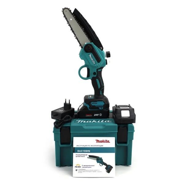Аккумуляторная мини-пила Makita DUC155HN (24V, 4AH, шина 15 см) с автоматической смазкой цепи DUC155HN фото