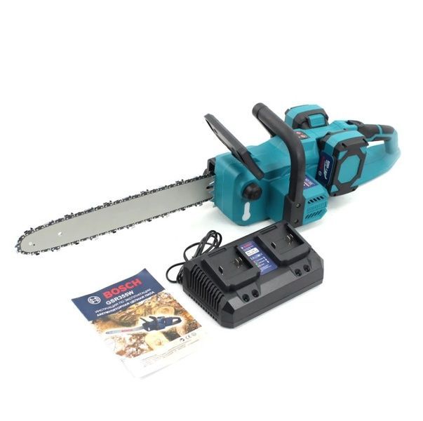 Акумуляторна пилка BOSCH GSR355W (48V, 12AH, шина 40 см) з безключовою натяжкою ланцюга та ручним гальмом GSR355W фото