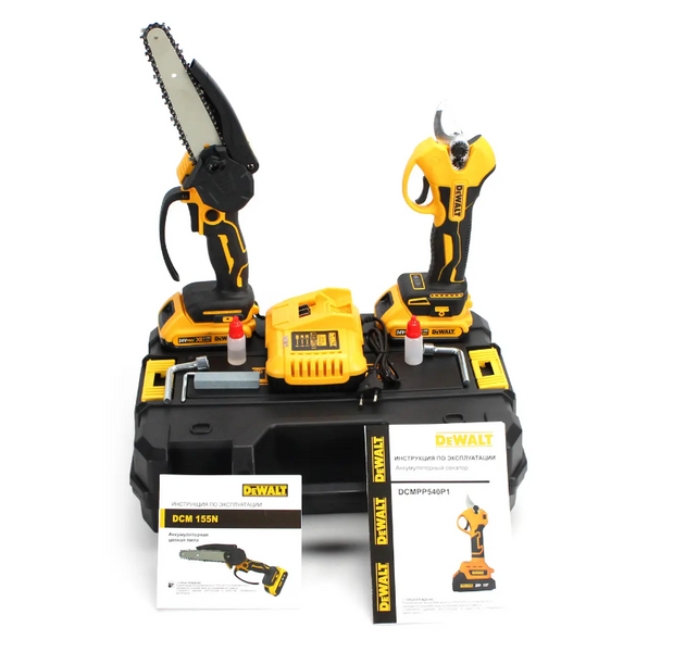 Набор 2в1 АКБ DeWalt 24V (Пила DCM155N + Секатор DCMPP540P1) Набор 2в1 Девалт 2в1 АКБ DeWalt 24V фото