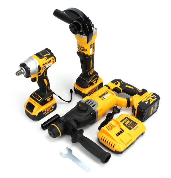 Набір 3в1 АКБ DeWalt 36V (Перфоратор DCH263 + Болгарка DCG413 + Гайковерт DCF922) Набір 3в1 Девольт D32-567 фото
