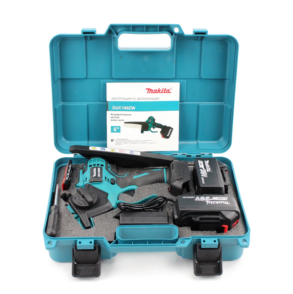 Аккумуляторная мини-пила Makita DUC190ZW (36V, 6Аh, шина 20 см) Китай. С полуавтоматической смазкой цепи 23456789 фото