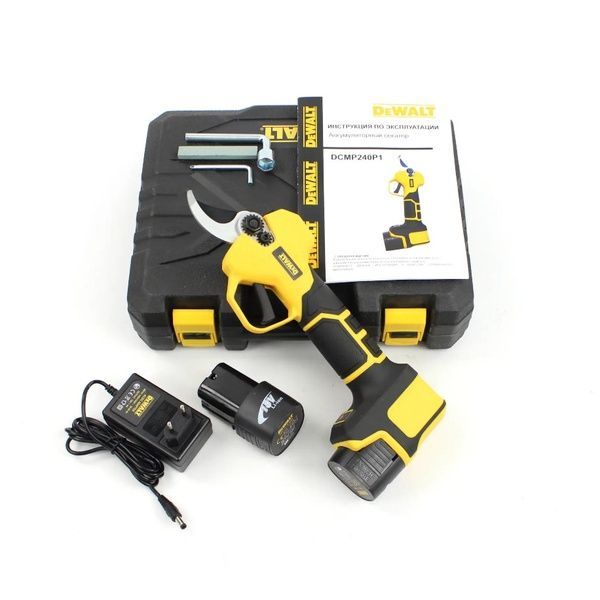 Акумуляторний секатор DeWalt DCMP240P1 (18V, 4AH), АКБ секатор Деволт DCMP240P1 фото