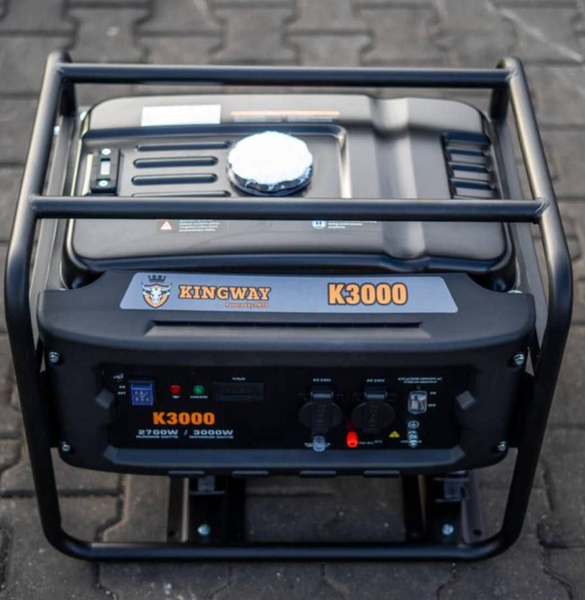 Бензиновий генератор KINGWAY K3000 (2.7/3.0 кВт) Газ &mdash; Бензин з мідною обмоткою K3000 (2.7-3.0 кВт) фото