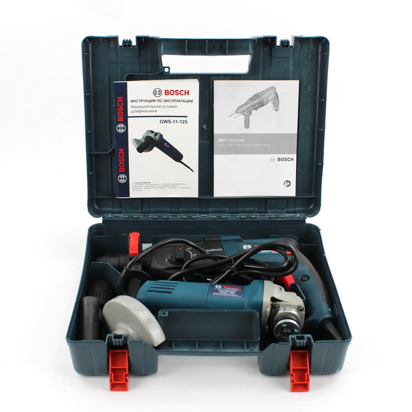Набор 2в1 BOSCH 1000 Вт (Перфоратор GBH 2-28 DFV + Болгарка GWS-11-125,125 круг). Набор 2в1 Бош 45570 фото