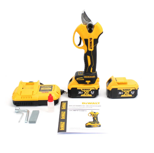 Аккумуляторный секатор DeWalt DCMPP550P1 (36V, 6AH), АКБ секатор Девольт  DCMPP550P1 фото